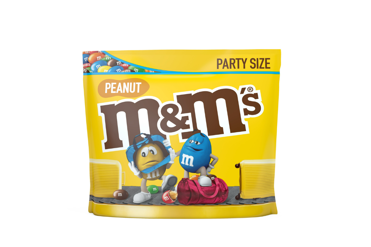 M&M's Peanut Milk Chocolate Candies, Celebration Size, Stand Up Bag, 1kg 